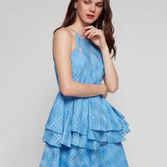 “Belle” BADGLEY MISCHKA “Bianca” Azure Dress - Picture 2 of 8